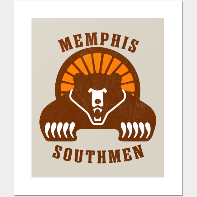 Defunct Memphis Southmen WFL Football 1975 Wall Art by LocalZonly